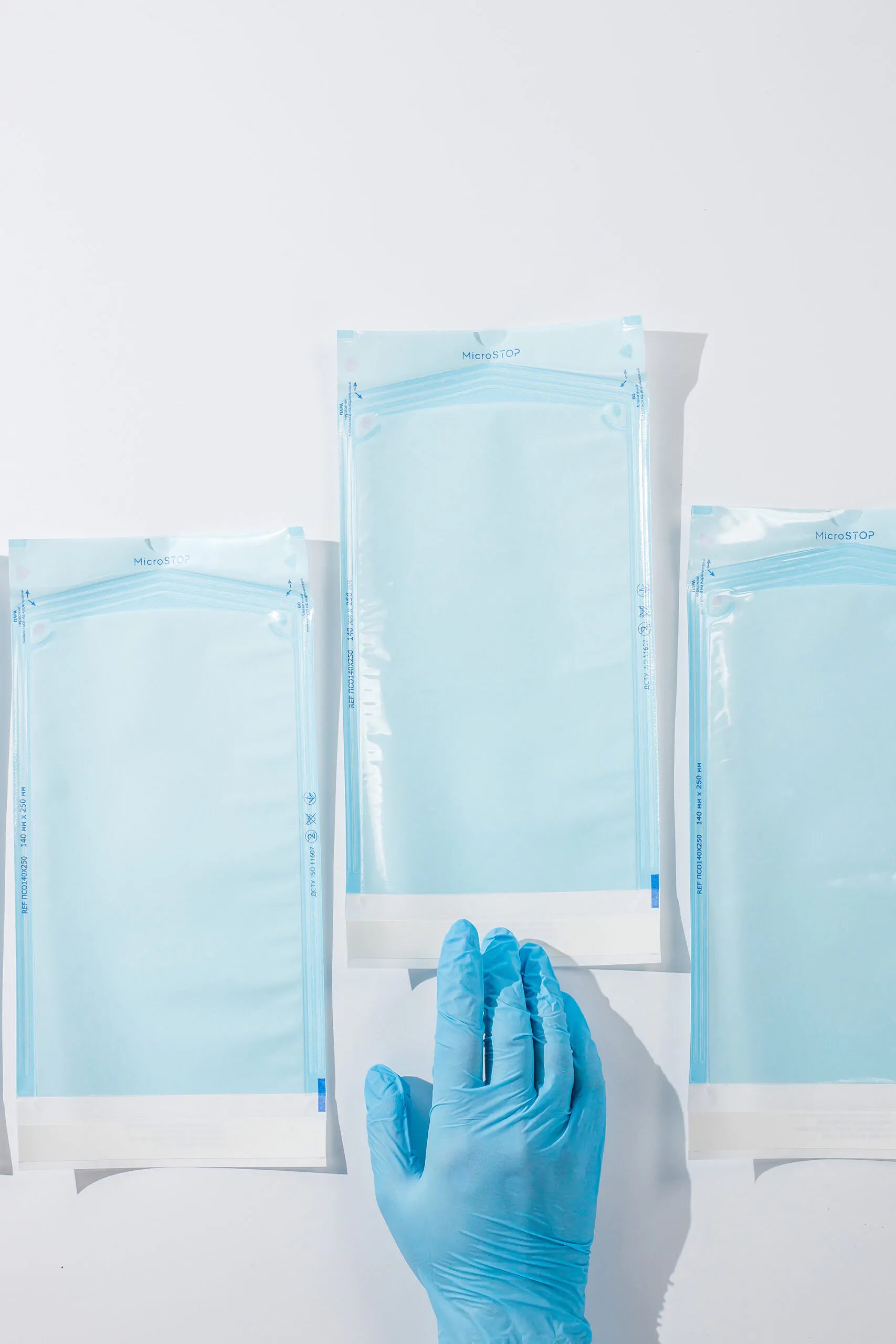 MicroStop self-adhesive pouches for AUTOCLAVE ONLY, 140x250 mm (200 pcs)