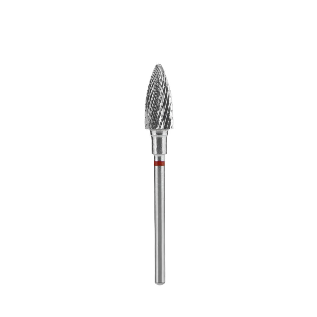 STALEKS - Carbide nail drill bit, "Pine Cone", red hard, 6/14mm (FT110r060/14) (#213)