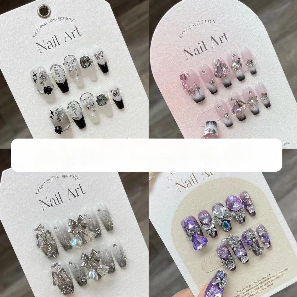 1022- Handmade press on nails fake nails removable