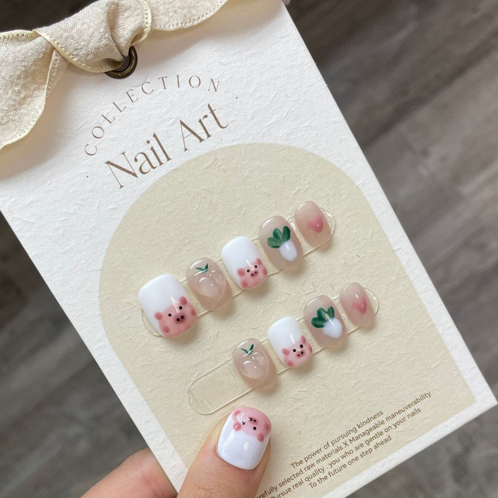 1022- Handmade press on nails fake nails removable