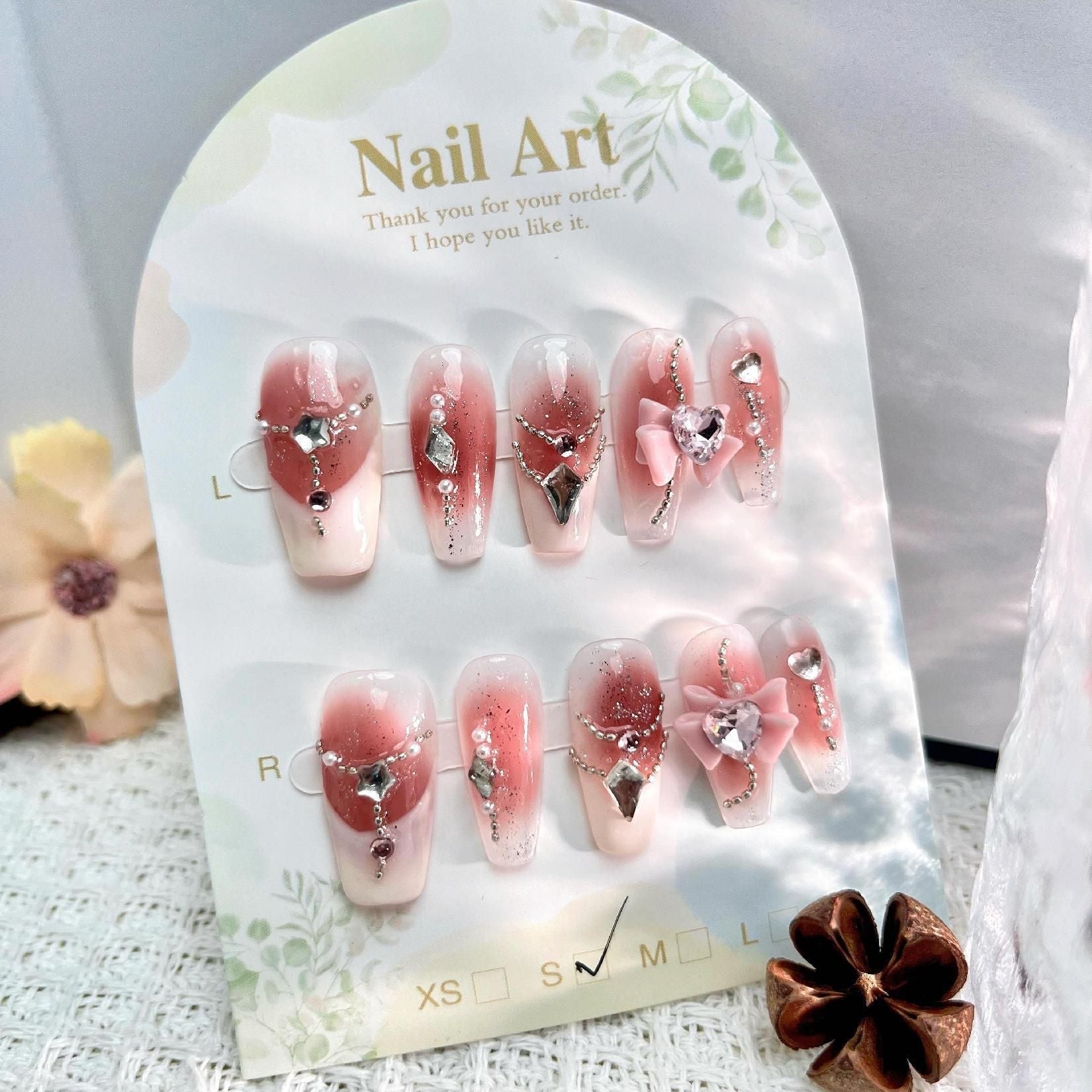 Handmade press on nails fake nails removable