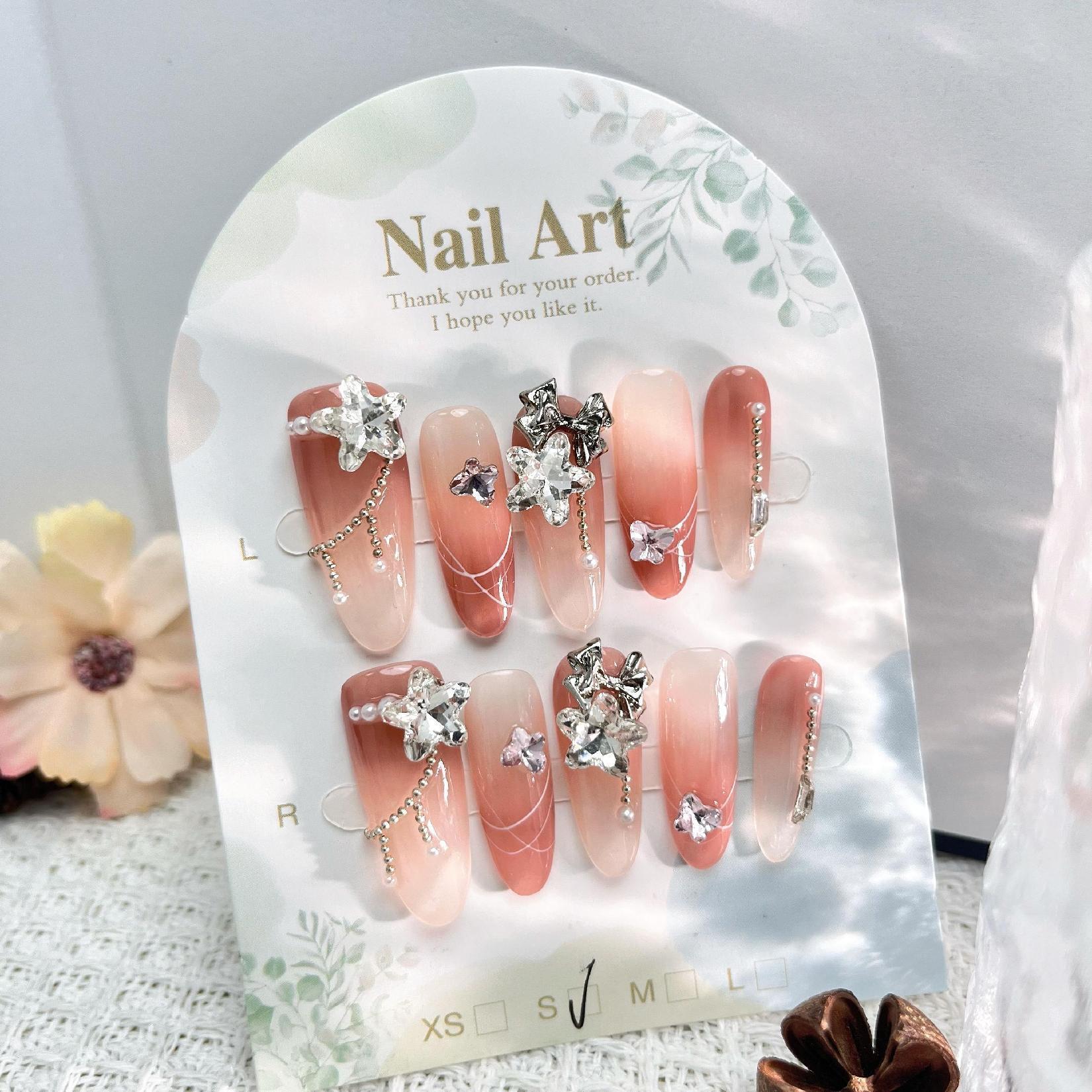 Handmade press on nails fake nails removable