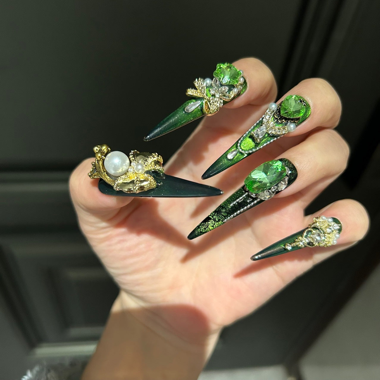 0975- Handmade press on nails fake nails removable