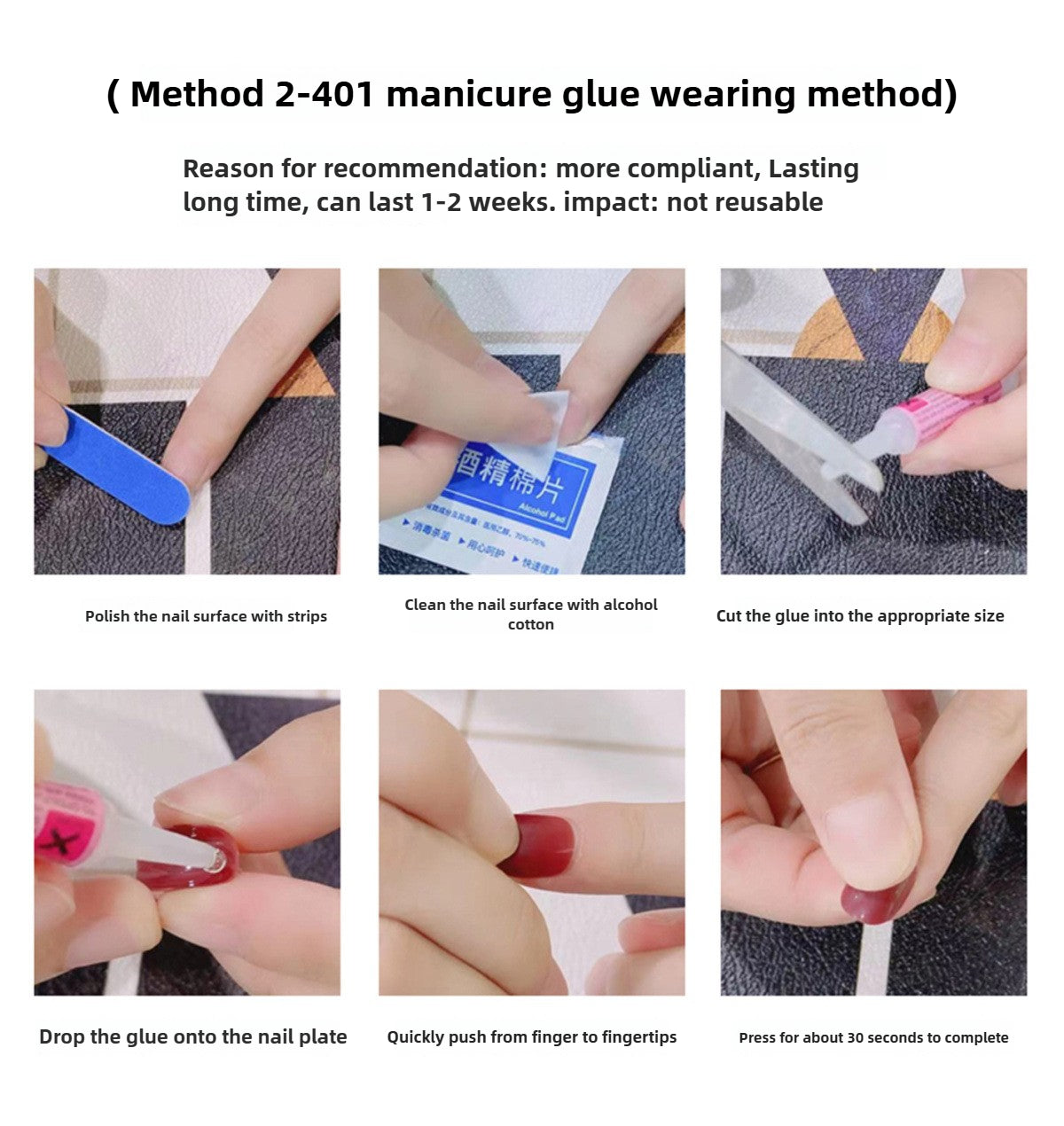 0937- Handmade press on nails fake nails removable